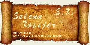 Selena Kosijer vizit kartica